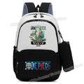 Mochila One Piece Anime com Estampa Luffy e Zoro Gear 5, Mochila Escolar com Estojo.