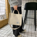 Bolsa Tote Transversal em Veludo Cotelê – Feminina