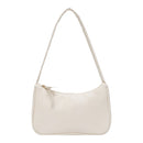 Bolsa retrô de antebraço feminina com laço, bolsa de couro PU.