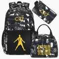 Mochila do CR7 de Futebol. Conjunto com 3 peças, impermeável.