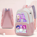 Mochila Infantil K-Pop Demon Hunters com Estojo, Estilo Kawaii, Estampa de Letras e Desenhos.