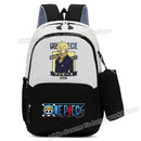 Mochila One Piece Anime com Estampa Luffy e Zoro Gear 5, Mochila Escolar com Estojo.