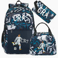 Mochila do CR7 de Futebol. Conjunto com 3 peças, impermeável.
