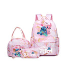 Conjunto de 3 peças de mochilas com estampa do Stitch, com bolsa ,lancheira  e estojo.