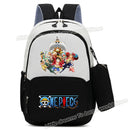 Mochila One Piece Anime com Estampa Luffy e Zoro Gear 5, Mochila Escolar com Estojo.