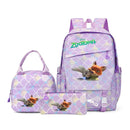 Mochila Disney Zootopia com 3 Peças: mochila, estojo, Lancheira para Meninos e Meninas.