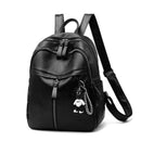 Mochila Casual Simples Preta Feminina, Bolsa Transversal de Ombro Único para Mulheres.