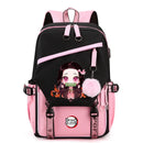 Mochila Anime Demon Slayer, para Adolescentes Meninas e Meninos, Mochila Escolar para Volta às Aulas.