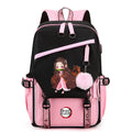 Mochila Anime Demon Slayer, para Adolescentes Meninas e Meninos, Mochila Escolar para Volta às Aulas.
