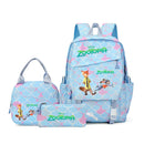 Mochila Disney Zootopia com 3 Peças: mochila, estojo, Lancheira para Meninos e Meninas.