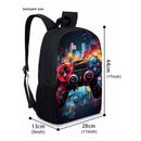Conjunto Escolar 3 Peças – Mochilas 3D Cartoon “Game Controller” para Crianças