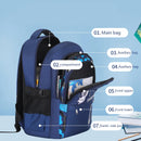 Mochila escolar infantil para meninos, com estampa de astronauta.