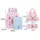 Conjunto Escolar 3 Peças Capivara Cartoon – Mochila + Lancheira + Estojo