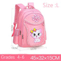 Mochila Infantil Rosa com Gatinho,Bolsa Escolar para Meninas, Estudantes e Adolescentes, Impermeável.