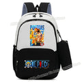 Mochila One Piece Anime com Estampa Luffy e Zoro Gear 5, Mochila Escolar com Estojo.