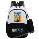 Mochila One Piece Anime com Estampa Luffy e Zoro Gear 5, Mochila Escolar com Estojo.