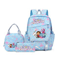 Conjunto com 3 peças: Mochila Colorida Gabby Dollhouse com Bolsa de Lanche, para Meninas e Meninos.