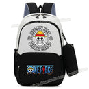 Mochila One Piece Anime com Estampa Luffy e Zoro Gear 5, Mochila Escolar com Estojo.