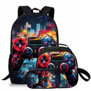 Conjunto Escolar 3 Peças – Mochilas 3D Cartoon “Game Controller” para Crianças