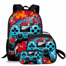 Conjunto Escolar 3 Peças – Mochilas 3D Cartoon “Game Controller” para Crianças