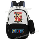 Mochila One Piece Anime com Estampa Luffy e Zoro Gear 5, Mochila Escolar com Estojo.