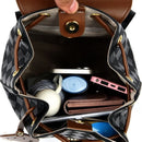 Mochila Feminina em Couro PU Macio, multifuncional, ideal para passeios e faculdade.