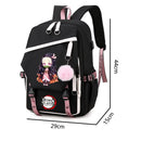 Mochila Anime Demon Slayer, para Adolescentes Meninas e Meninos, Mochila Escolar para Volta às Aulas.
