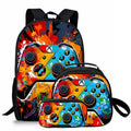 Conjunto Escolar 3 Peças – Mochilas 3D Cartoon “Game Controller” para Crianças