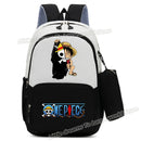 Mochila One Piece Anime com Estampa Luffy e Zoro Gear 5, Mochila Escolar com Estojo.