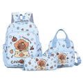 Conjunto Escolar 3 Peças Capivara Cartoon – Mochila + Lancheira + Estojo