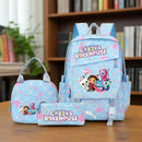 Conjunto com 3 peças: Mochila Colorida Gabby Dollhouse com Bolsa de Lanche, para Meninas e Meninos.