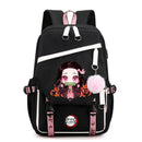 Mochila Anime Demon Slayer, para Adolescentes Meninas e Meninos, Mochila Escolar para Volta às Aulas.