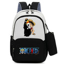 Mochila One Piece Anime com Estampa Luffy e Zoro Gear 5, Mochila Escolar com Estojo.