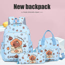 Conjunto Escolar 3 Peças Capivara Cartoon – Mochila + Lancheira + Estojo