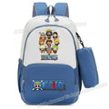 Mochila One Piece Anime com Estampa Luffy e Zoro Gear 5, Mochila Escolar com Estojo.