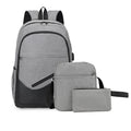Conjunto de 3 Mochilas – com Porta USB para Carregamento.