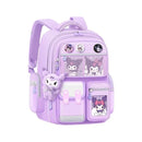 Mochila Escolar Infantil Kawaii de Personagens Cartoon: Kuromi, My Melody e Cinnamoroll.