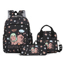 Conjunto Escolar 3 Peças Capivara Cartoon – Mochila + Lancheira + Estojo