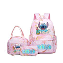 Conjunto de 3 peças de mochilas com estampa do Stitch, com bolsa ,lancheira  e estojo.