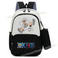 Mochila One Piece Anime com Estampa Luffy e Zoro Gear 5, Mochila Escolar com Estojo.