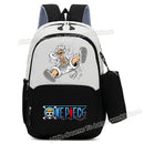 Mochila One Piece Anime com Estampa Luffy e Zoro Gear 5, Mochila Escolar com Estojo.