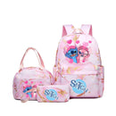 Conjunto de 3 peças de mochilas com estampa do Stitch, com bolsa ,lancheira  e estojo.