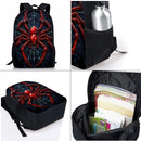 Conjunto de Mochilas Red Spider – 3 Peças – Inclui mochila, lancheira e estojo.