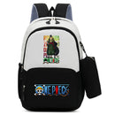 Mochila One Piece Anime com Estampa Luffy e Zoro Gear 5, Mochila Escolar com Estojo.