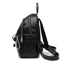 Mochila Casual Simples Preta Feminina, Bolsa Transversal de Ombro Único para Mulheres.