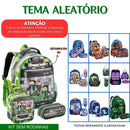 Kit Mochila Escolar Mochila, estojo, lancheira - Temas Variados.
